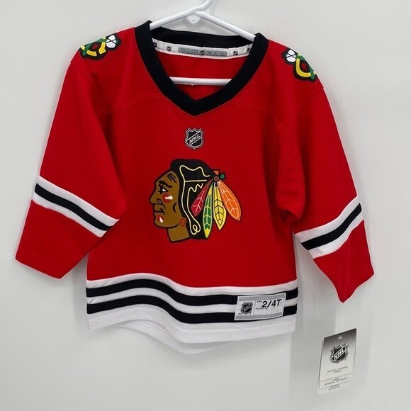 Blackhawks Toddler Hawks Jersey Replica Blank NHL 2t 3T 4t NEW - Picture 1 of 8